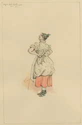Mrs MacStinger, ca 1920-talet (penna och bläck med wc på papper)